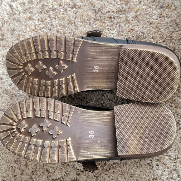 Pink Martini Black Loafers with Buckle Detail - Picture 2 of 4